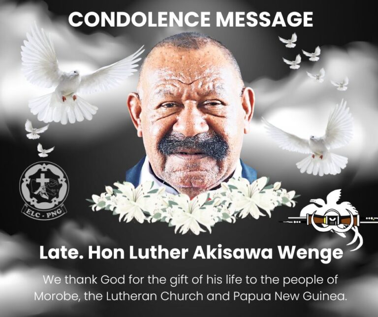Condolences Message – Late Luther Akisawa Wenge